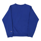 Age 14-16 Champion Spellout Sweatshirt - XL Blue Cotton Blend