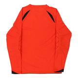 Age 13-14 Erima Sweatshirt - Large Orange Polyester Blend