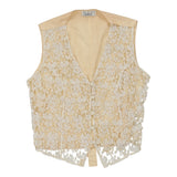 Vintage white Carla D. Waistcoat - womens medium