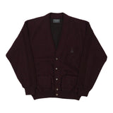 Vintage burgundy Malagrida Cardigan - mens x-large