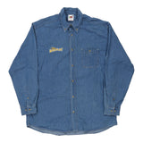 Vintage blue Lenzokart Fruit Of The Loom Denim Shirt - mens large