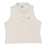 Vintage white Lacoste Polo Top - womens small