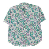 Vintage green Actors Patterned Shirt - mens x-large