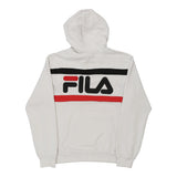 Vintage white Fila Hoodie - mens small