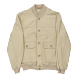 Vintage cream Unbranded Leather Jacket - mens medium