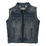 Vintage blue Jiasibo Denim Gilet - womens medium
