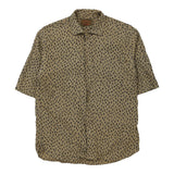 Vintage beige Il Marchese Patterned Shirt - mens large