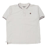 Vintage white White Line Fila Polo Shirt - mens xx-large
