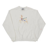 Made in USA Lee Graphic Sweatshirt - Large Grey Cotton Blend