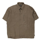 Vintage brown Sevres Short Sleeve Shirt - mens x-large