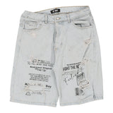 Vintage light wash Up Gent Denim Shorts - mens 34" waist