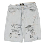 Vintage light wash Up Gent Denim Shorts - mens 34" waist