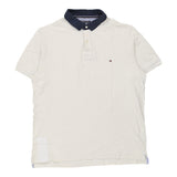 Vintage white Tommy Hilfiger Polo Shirt - mens xx-large