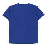 Champion Spellout T-Shirt - Large Blue Cotton