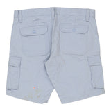 Vintage blue Cotton & Silk Cargo Shorts - mens 36" waist