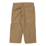 Vintage beige Green Leaves Cargo Shorts - mens 36" waist