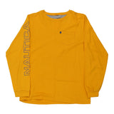 Vintage yellow Nautica Long Sleeve T-Shirt - mens small