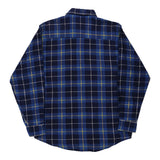 Vintage blue Mexican Flannel Shirt - mens medium