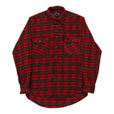 Vintage red Steel New Sport Flannel Shirt - mens medium