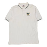 Green Bay Packers Nfl Polo Shirt - Large White Cotton