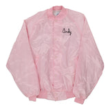 Made in USA Pink Ladies Cruisin Usa Varsity Jacket - Medium Pink Nylon Blend