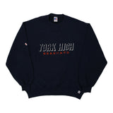 Made in USA York High Bearcats Russell Athletic College Sweatshirt - Large Navy Cotton Blend