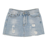 Vintage light wash Unbranded Denim Skirt - womens 30" waist
