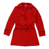 Vintage red Italian Style Trench Coat - womens small