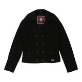 Vintage black Casual Brand Trench Coat - womens small