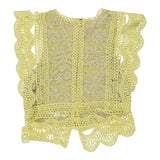Vintage yellow Unbranded Crochet Top - womens small