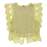 Vintage yellow Unbranded Crochet Top - womens small