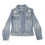 Vintage light wash Y2K Artigli Denim Jacket - womens large