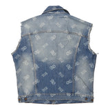 Vintage blue Angel & Devil Denim Gilet - womens large
