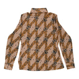 Vintage brown Galleria Patterned Shirt - womens x-small