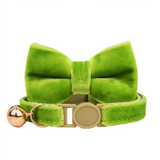 Anypet Large Beige Bow Cat Collar with Safety Buckle, Bell & Durable Adjustable Strap – Stylish Comfortable Pet Accessory for Cats