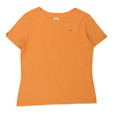 Lacoste T-Shirt - Large Orange Cotton