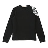 Emporio Armani Long Sleeve T-Shirt - Medium Black Cotton