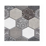 Anyhouz 10pcs Grey Vinyl Wall Tiles – Honeycomb Pattern Design, Waterproof