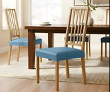 Anyseat Lake Blue PU Leather Chair Cover – Slipcover for Dining, Kitchen, Hotel, Banquet & Living Room Chairs