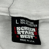 Screen Stars Cartoon T-Shirt - Large White Cotton Blend