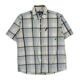 Ecko Unltd Checked Short Sleeve Shirt - Large Blue Cotton