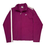 Nike Striped Track Jacket - XL Purple Polyester