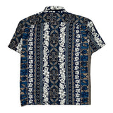 The Hawaiian Original Floral Hawaiian Shirt - Large Blue Cotton