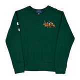 Age 10-12 Polo Players Polo By Ralph Lauren Graphic Sweatshirt - Medium Green Cotton