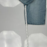 Hip Hop Old Skool Denim Shorts - 34W 12L Light Wash Cotton