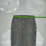 Carhartt Double Knee Carpenter Pants - 34W 34L Gray Cotton