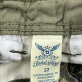 Faded Glory Camo Cargo Shorts - 32W 11L Camo Cotton