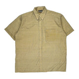 Southern Checked Short Sleeve Shirt - XL Yellow Polyester Blend