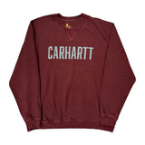 Carhartt Sweatshirt - 2XL Burgundy Cotton