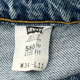 Levis Denim Shorts - 32W 11L Blue Cotton